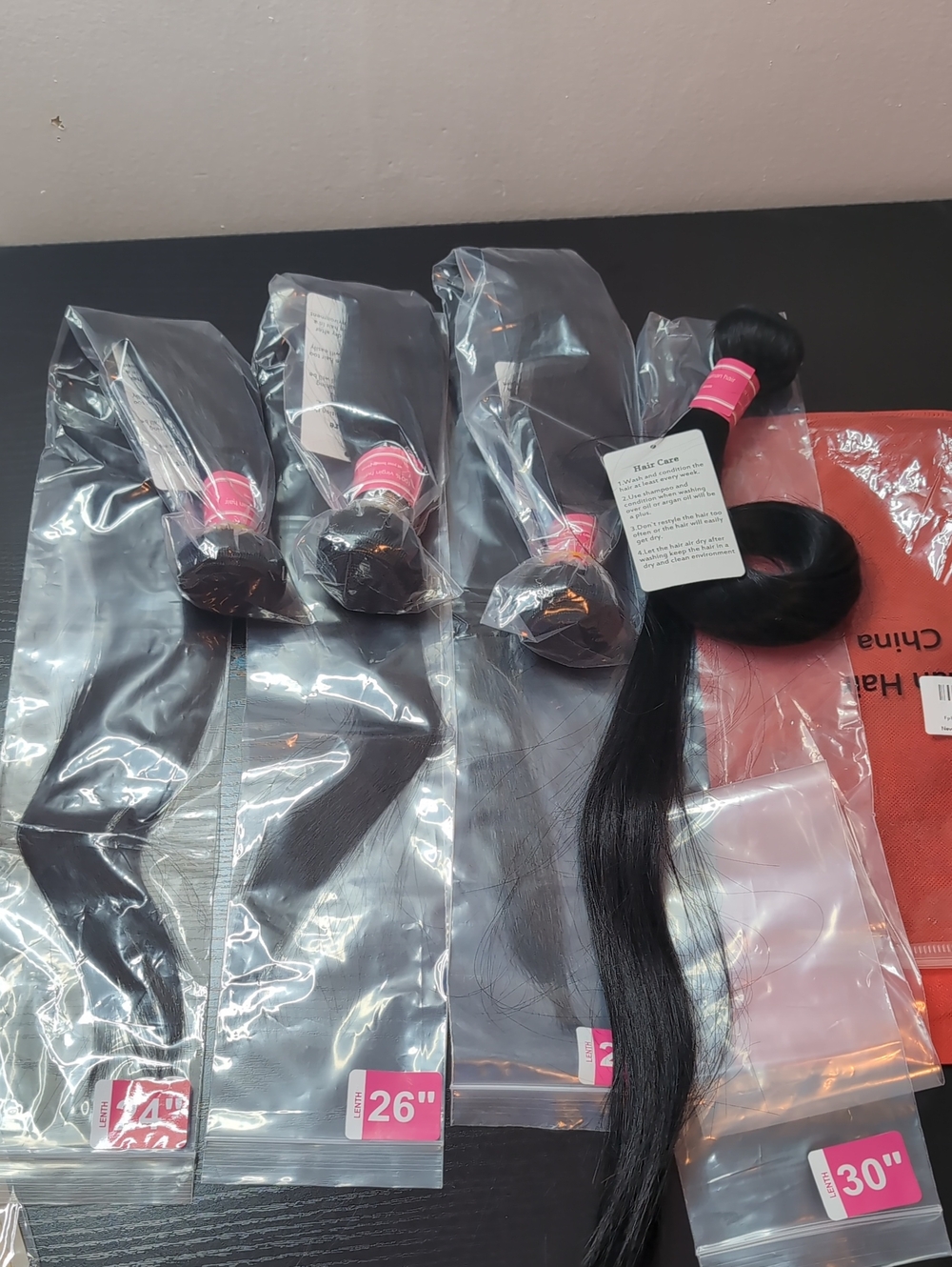 24 26 28 30 Straight Human Hair Bundles 12a Natural Black Extensions 4 Bundles